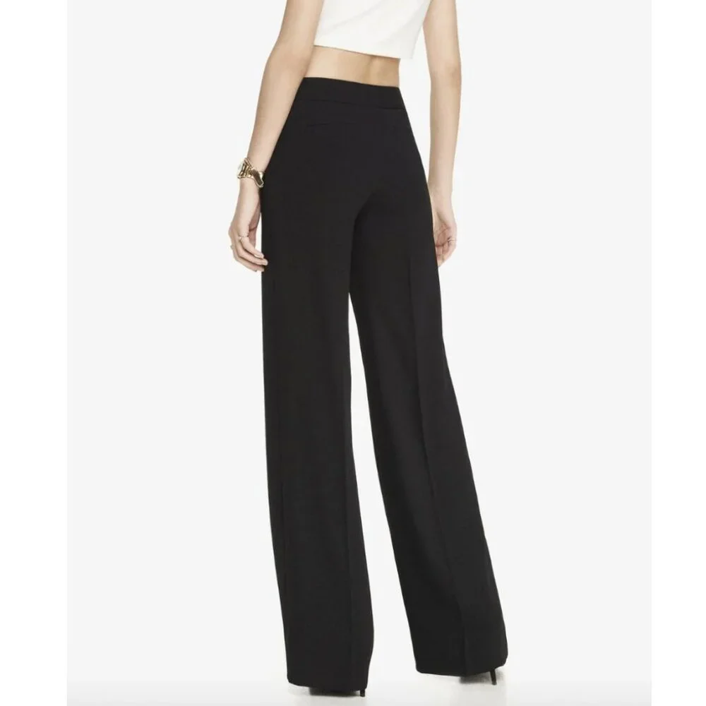 NWT Express Classic Wide Leg High Rise Pants With Side Zipper - Picture 4 of 11